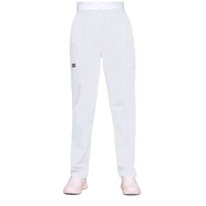 Cherokee Workwear Natural Rise Tapered Pull-On Cargo Pant Petite Medium White